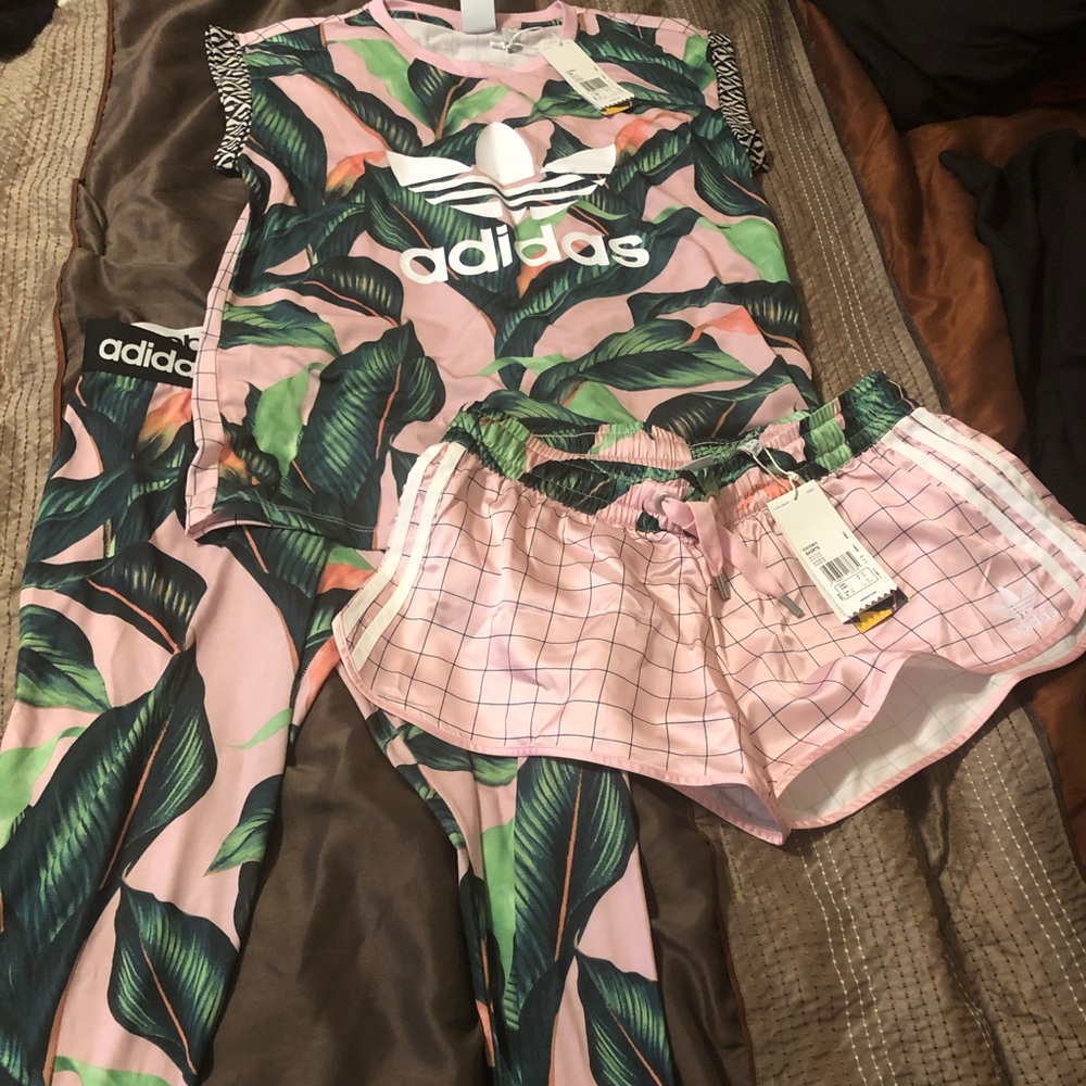 Adidas Farm pink tropical set.